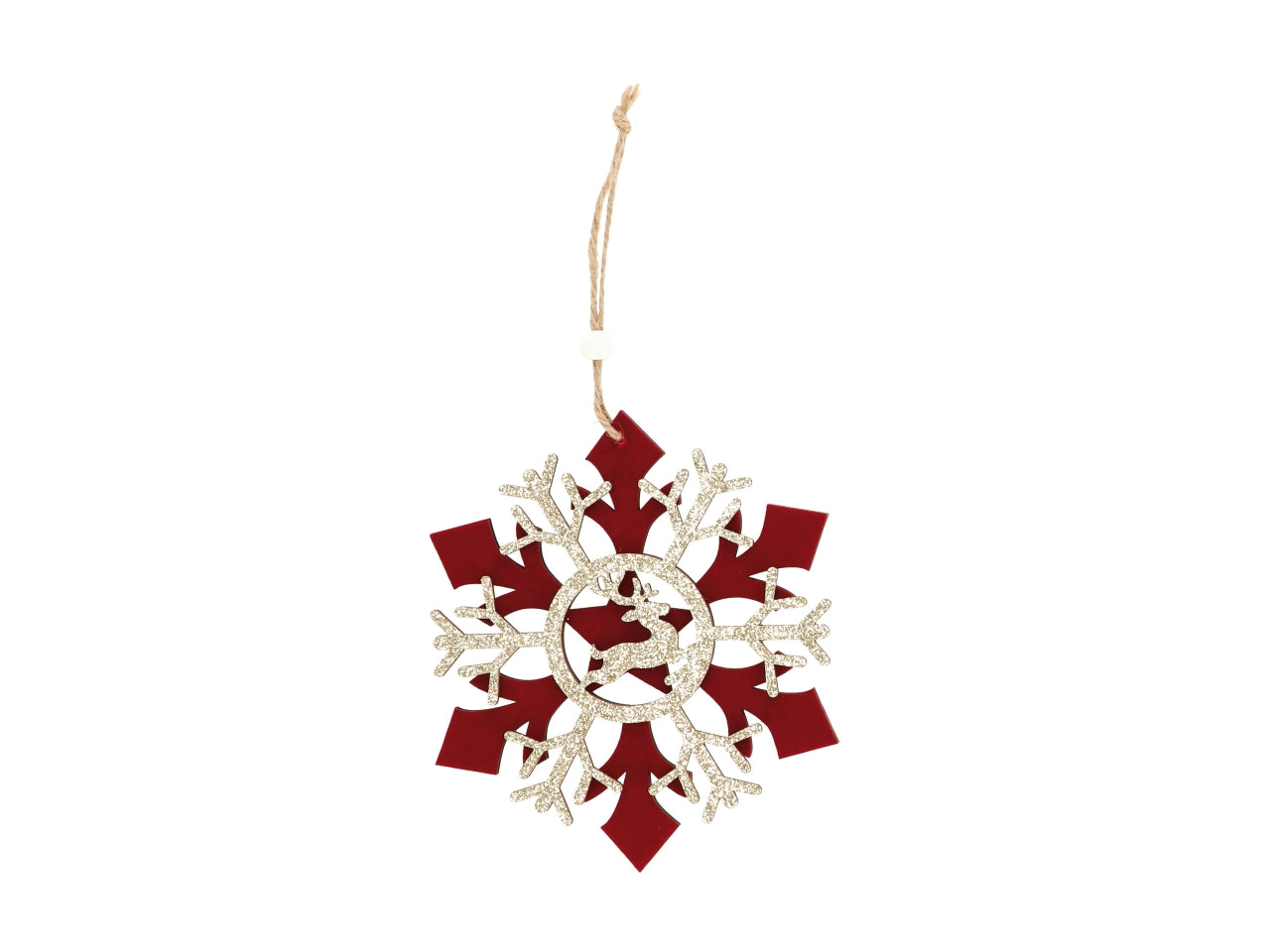 Pendente fiocco di neve natalizio in mdf - disponibile in tre assortimenti