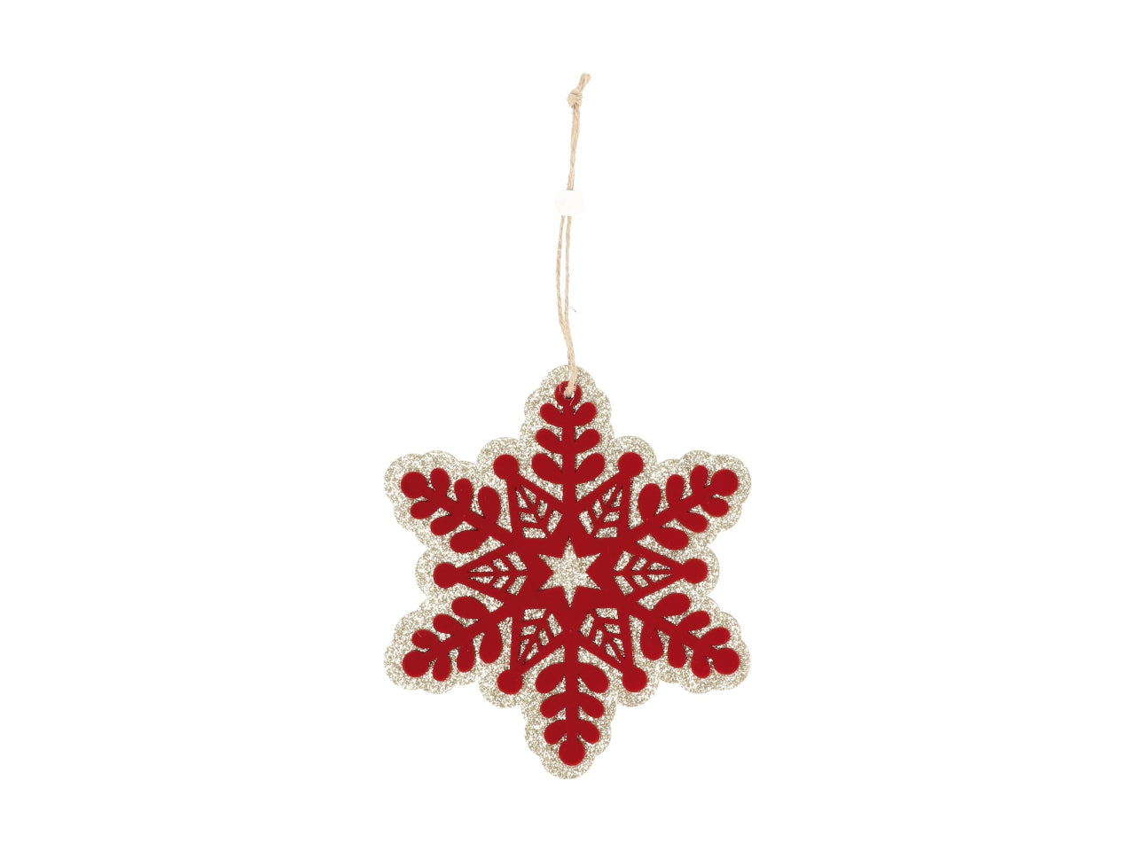 Pendente fiocco di neve natalizio in mdf - disponibile in tre assortimenti