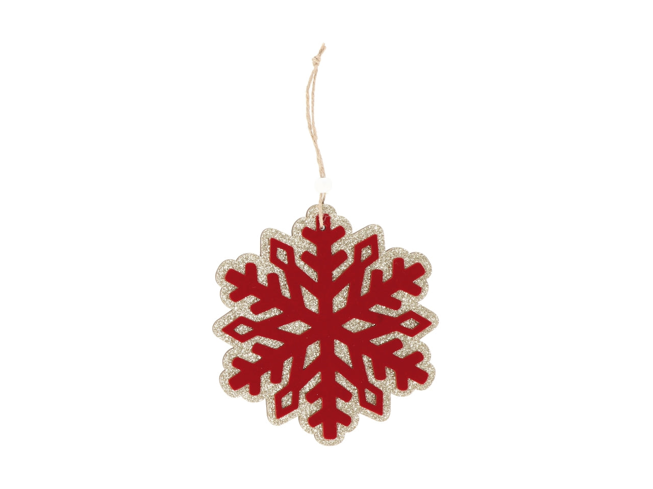 Pendente fiocco di neve natalizio in mdf - disponibile in tre assortimenti