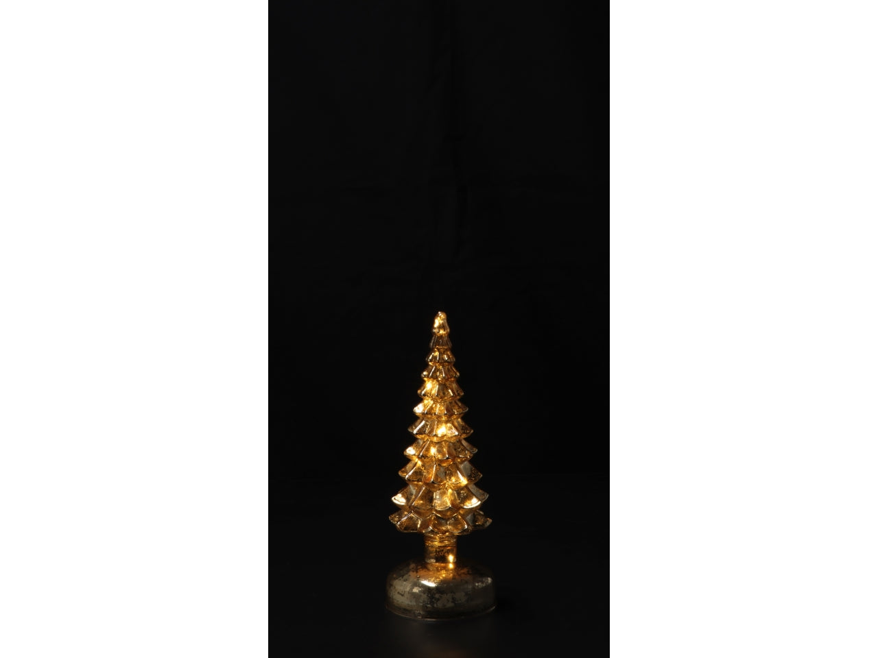 Alberello in vetro con 10 led d.9xh23cm -disponibile in tre colori