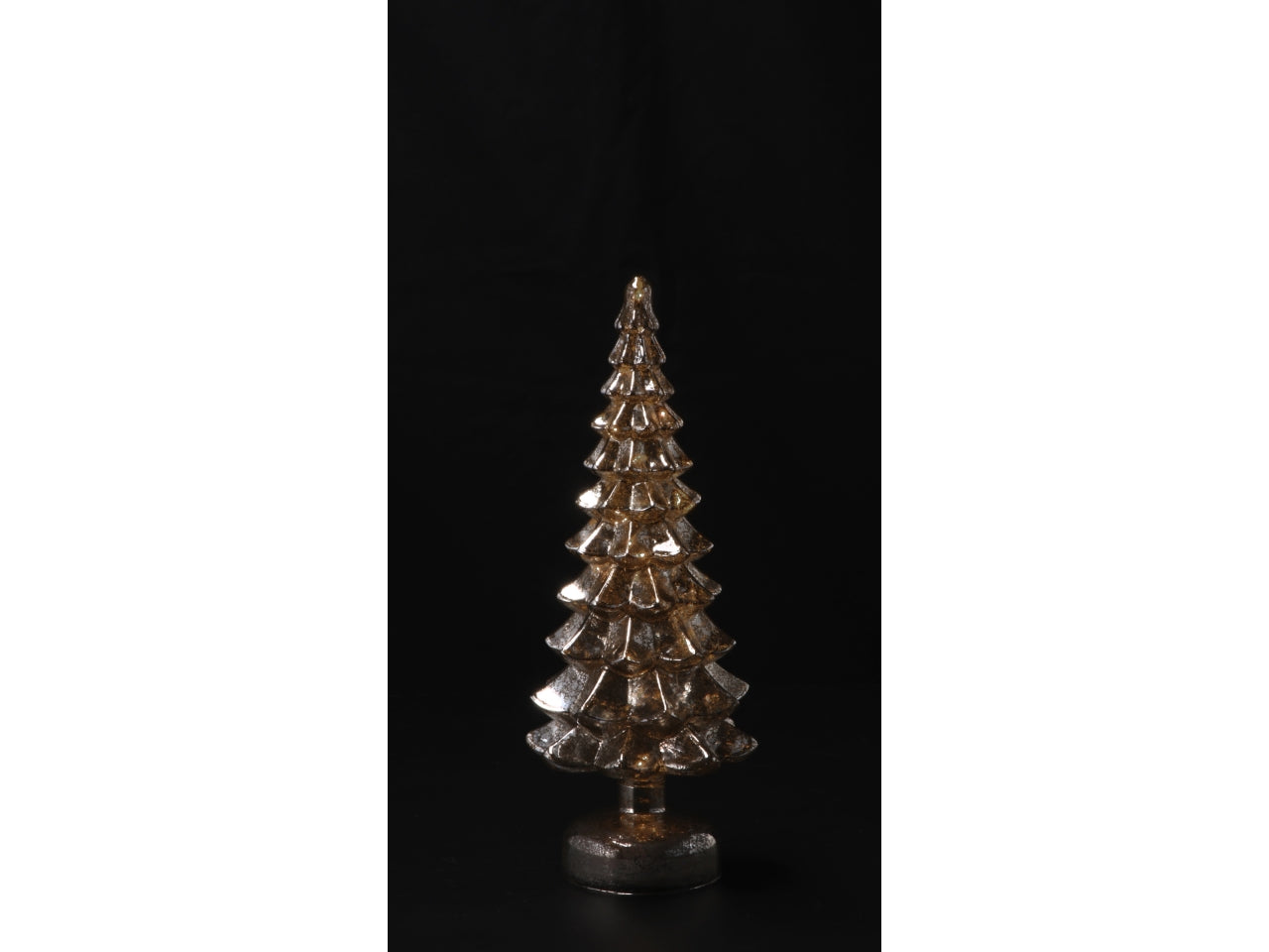 Alberello in vetro con 15 led d.12xh31cm -disponibile in tre colori