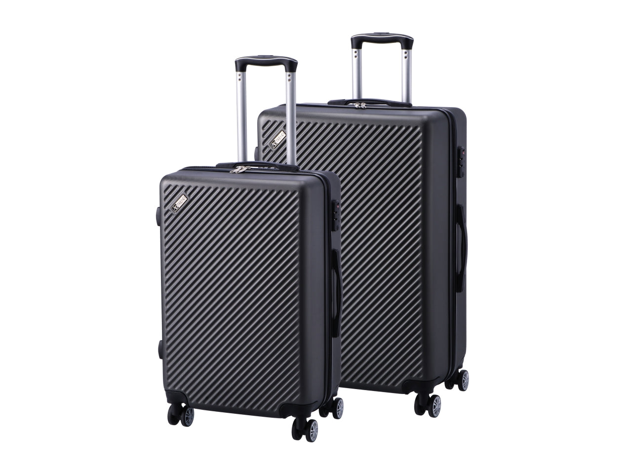 Trolley grigio 32/60l set da 2 trolley