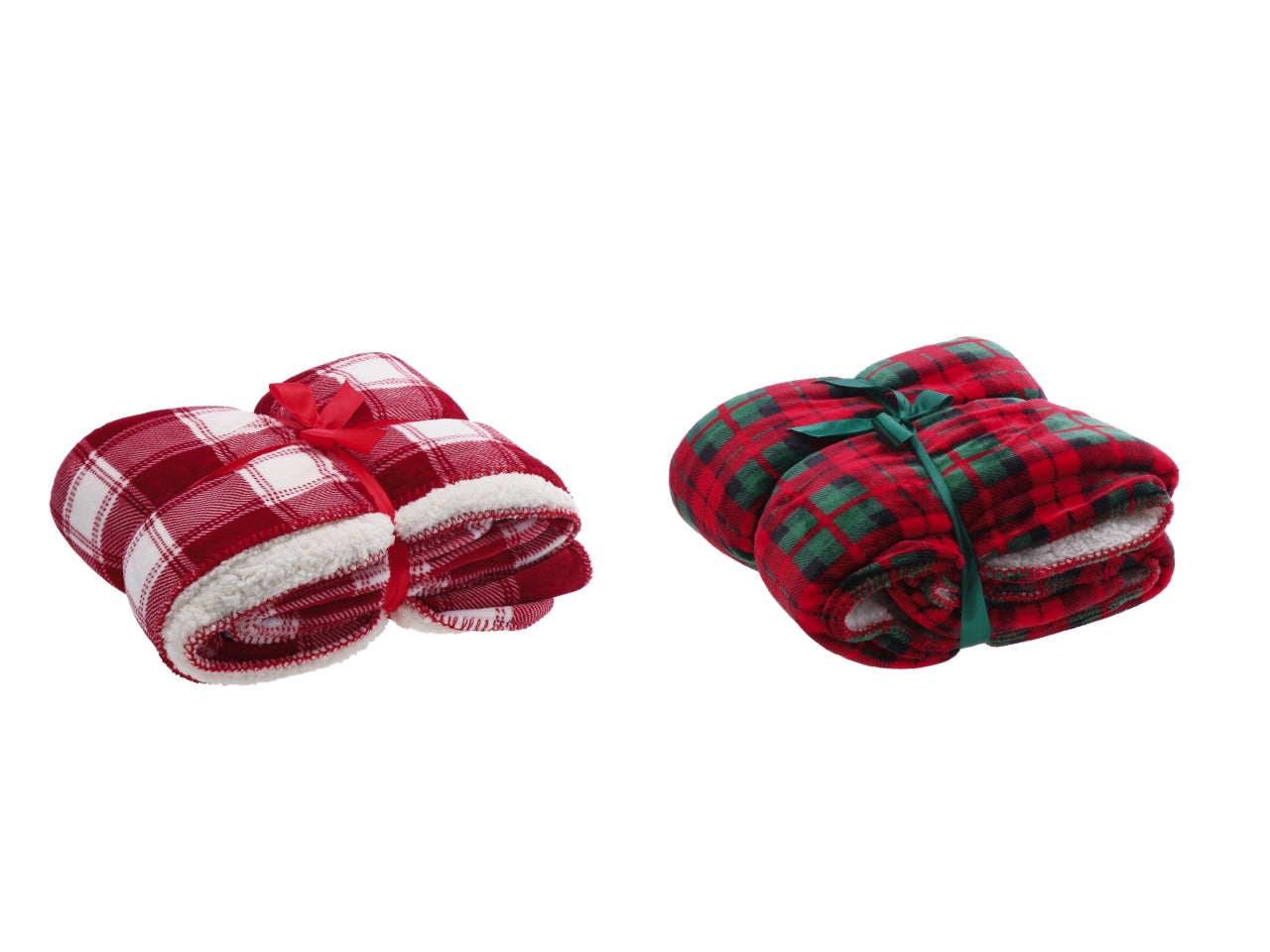 Coperta natalizia in flanella e sherpa cm200x220 - disponibile in due colori