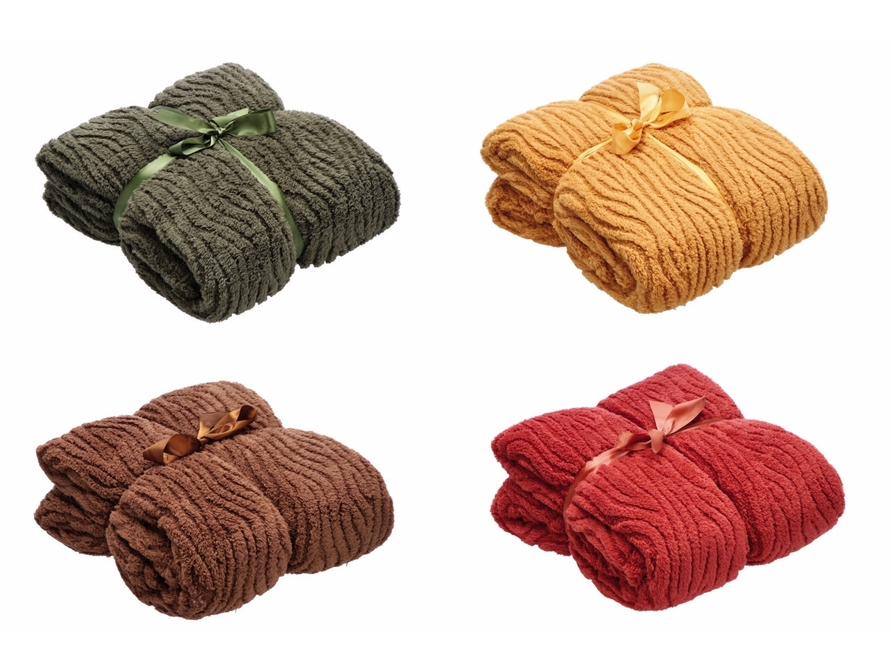 Coperta tessuto 130x160cm in 4 colori assortiti