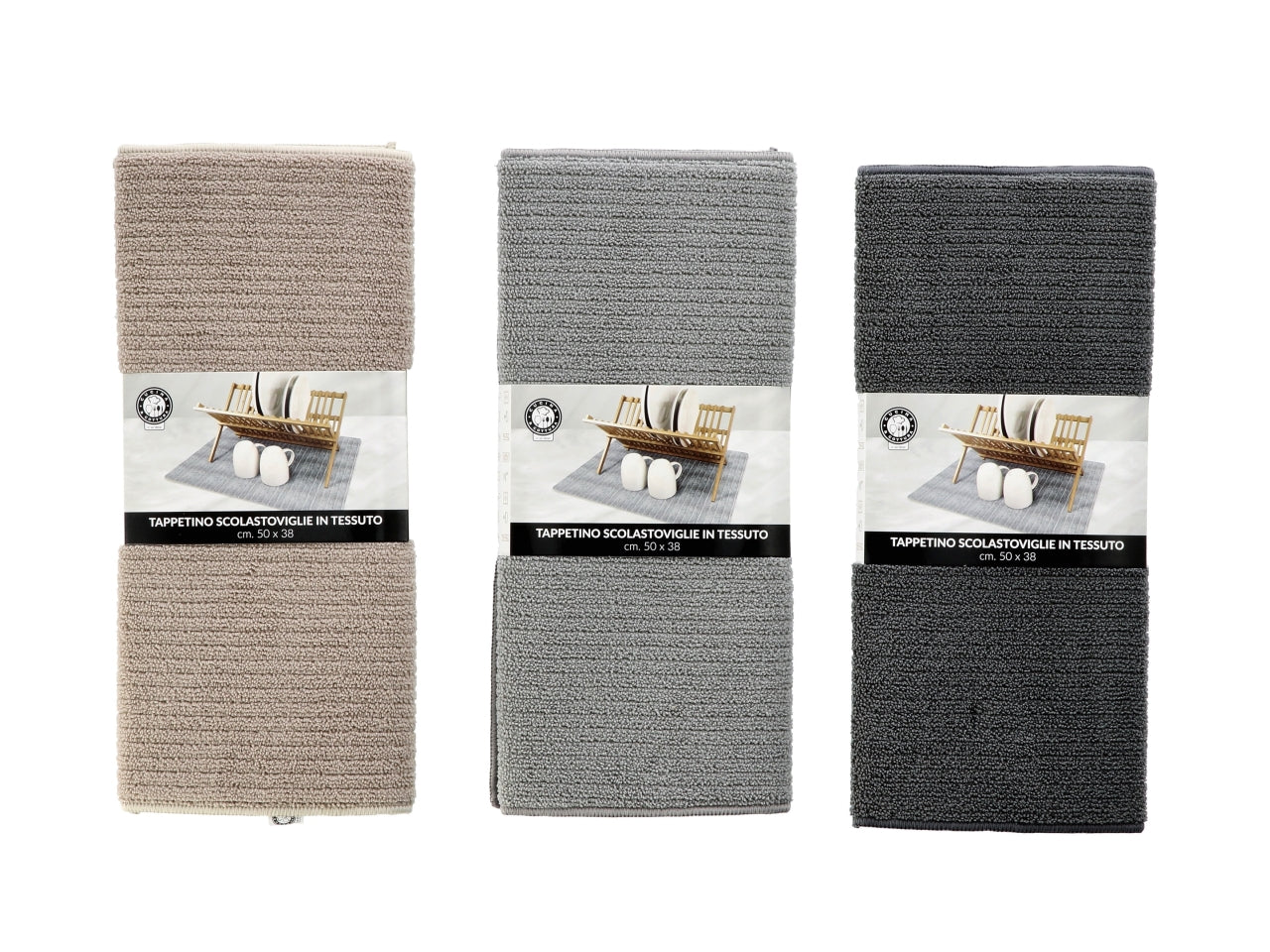 Tappettino scola stoviglie 50x38cm 3 colori assortiti
