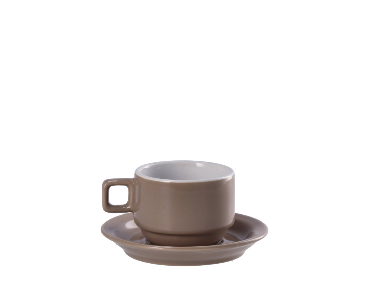 Servizio da caffe in ceramica coen per 6 persone 4 colori assortiti