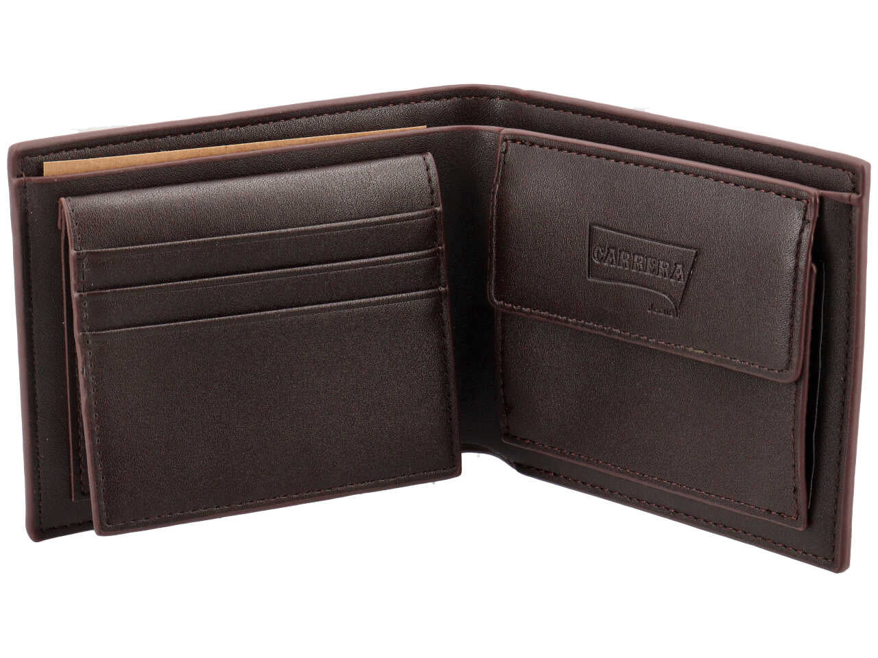 Cintura trifold con porta documenti tuscany collection marrone scuro