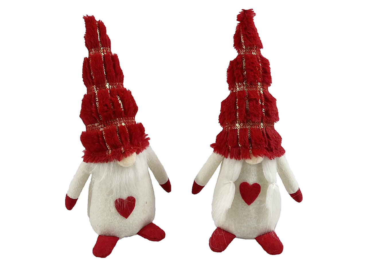 Gnomo misura 30cm colore rosso velluto
