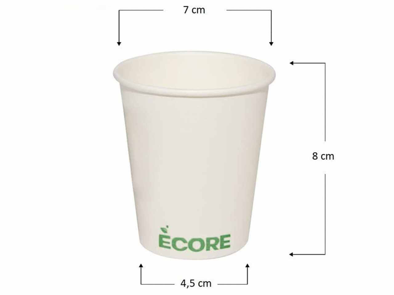 Bicchieri bianchi in carta 50 pezzi 200ml