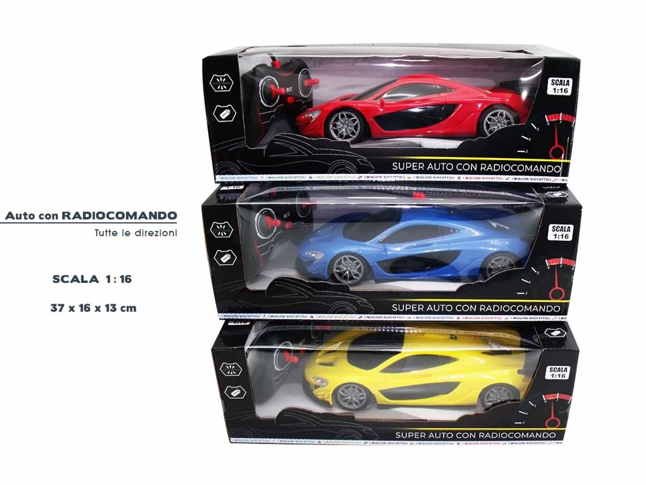 Auto radiocomando in 3 colori assortiti