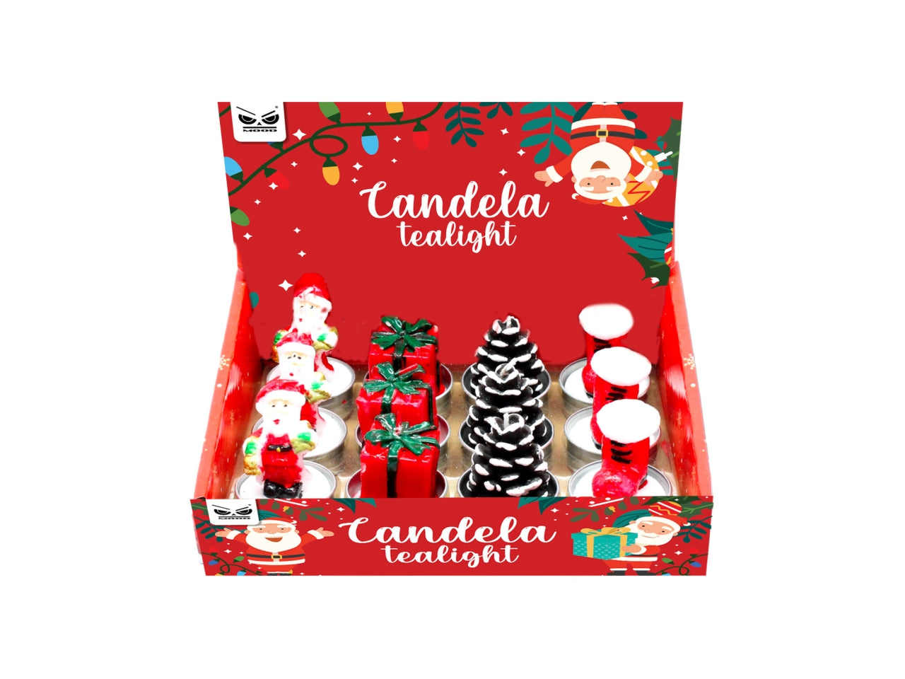 Candela tealight design natalizio