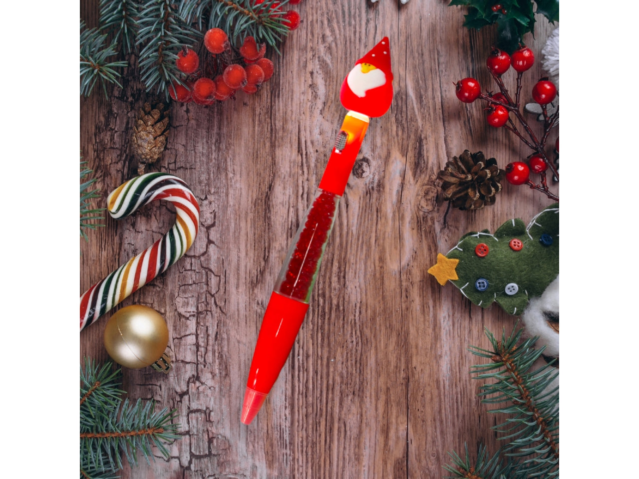 Penna con luce e glitter 18,5cm