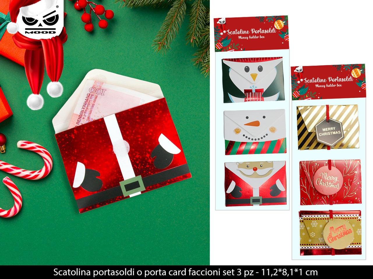 Scatolina porta soldi o porta card faccioni set da 3 scatoline