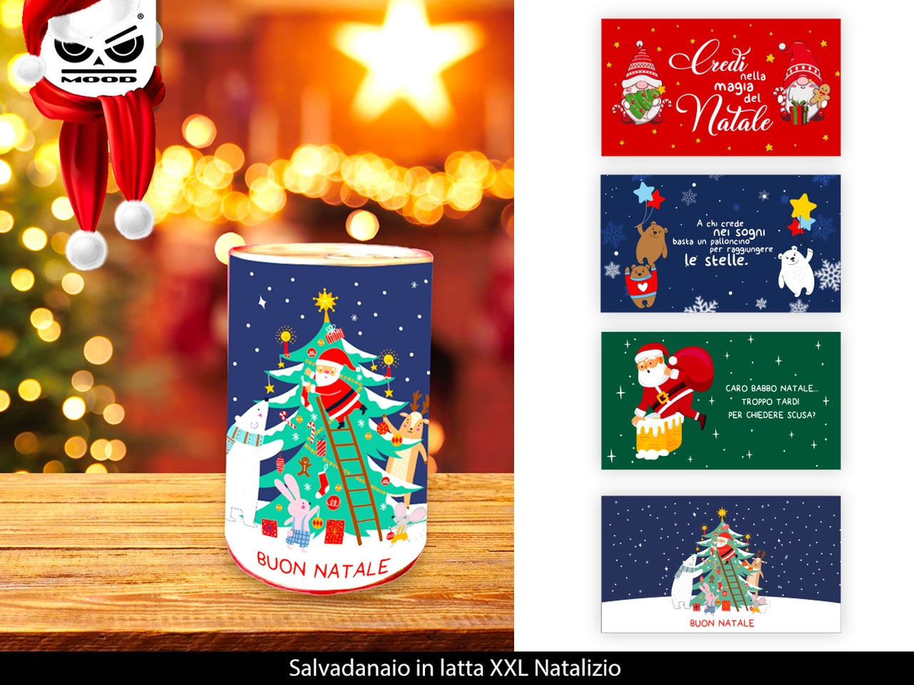 Salvadanaio in latta xxl natalizio