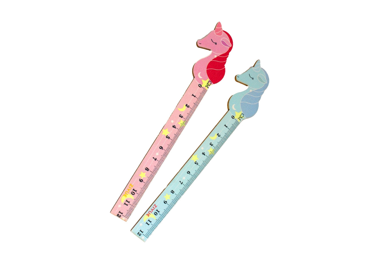 Righello in legno unicorno