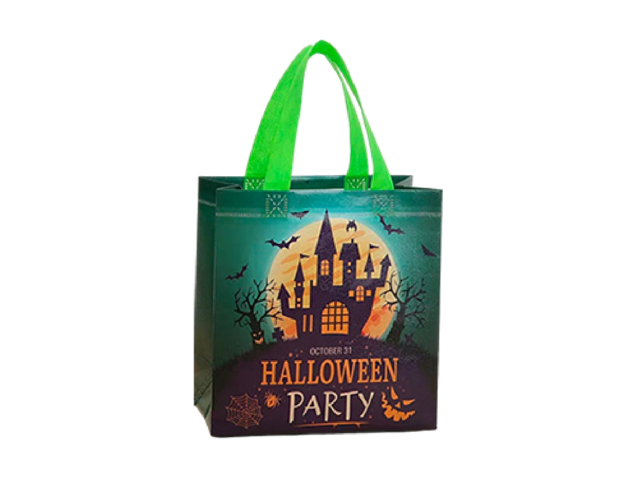 Shopper in tessuto plastificato riutilizzabile halloween 23x22x11cm