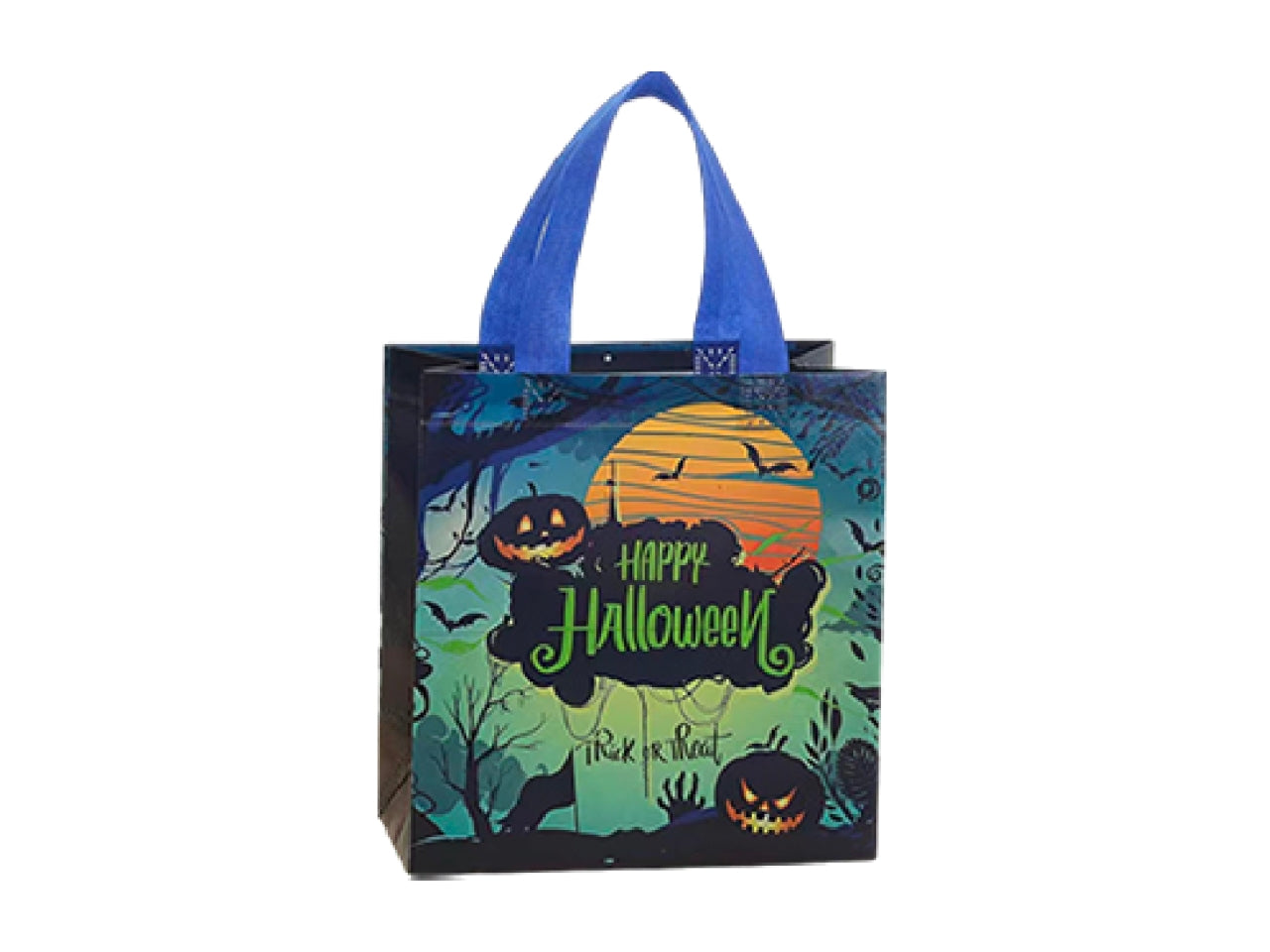 Shopper in tessuto plastificato riutilizzabile halloween 23x22x11cm
