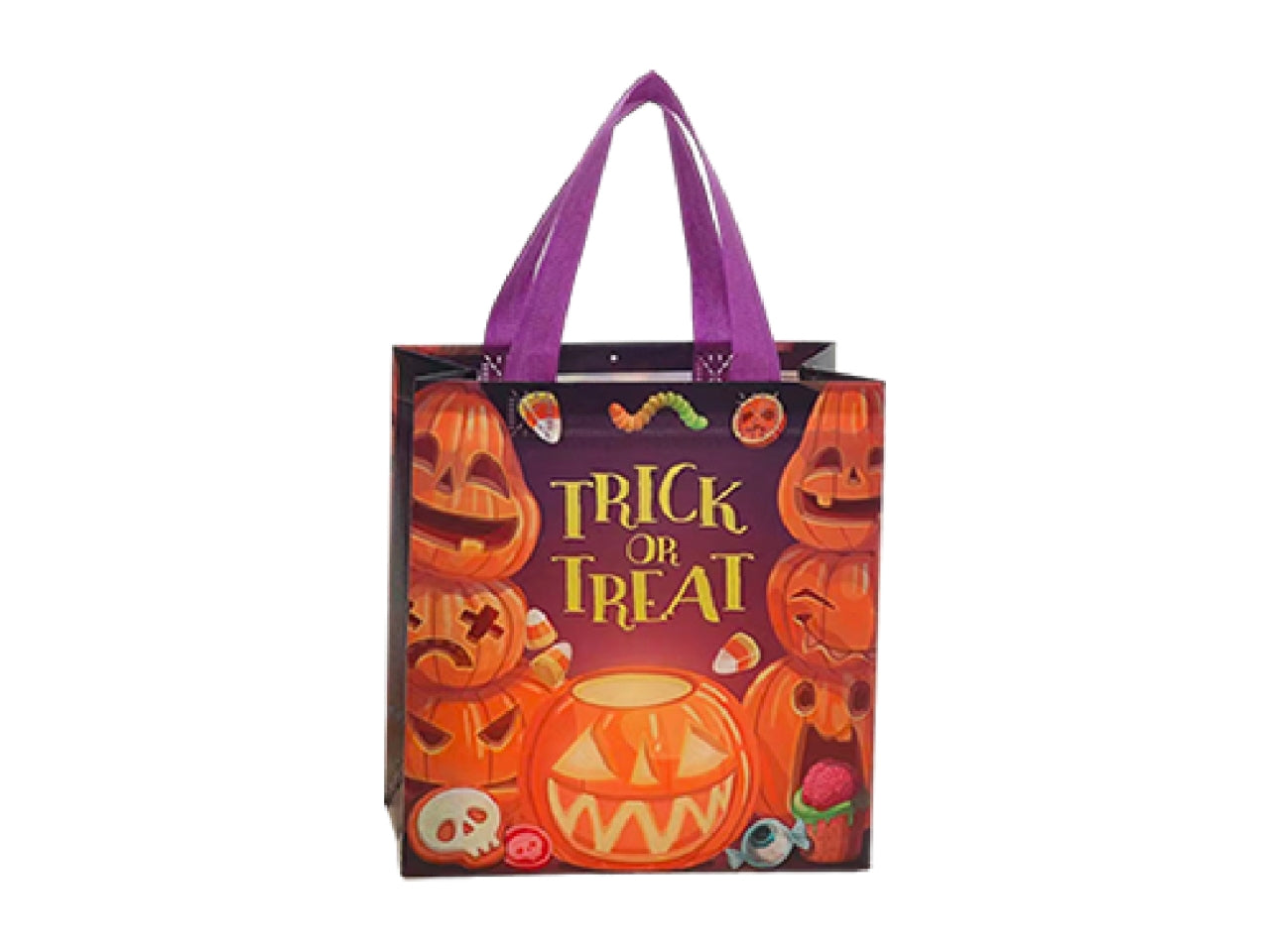 Shopper in tessuto plastificato riutilizzabile halloween 23x22x11cm