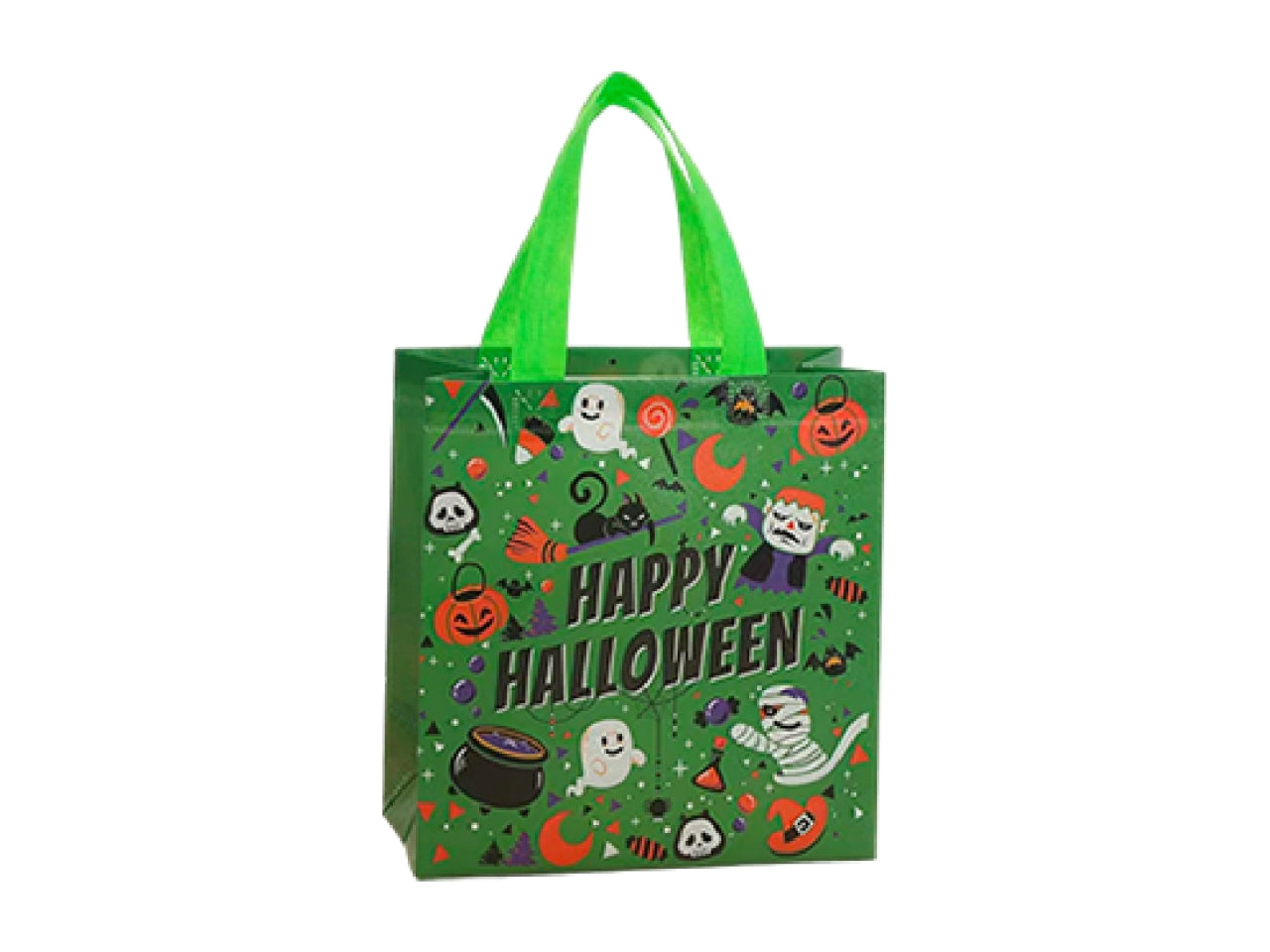 Shopper in tessuto plastificato riutilizzabile halloween 23x22x11cm