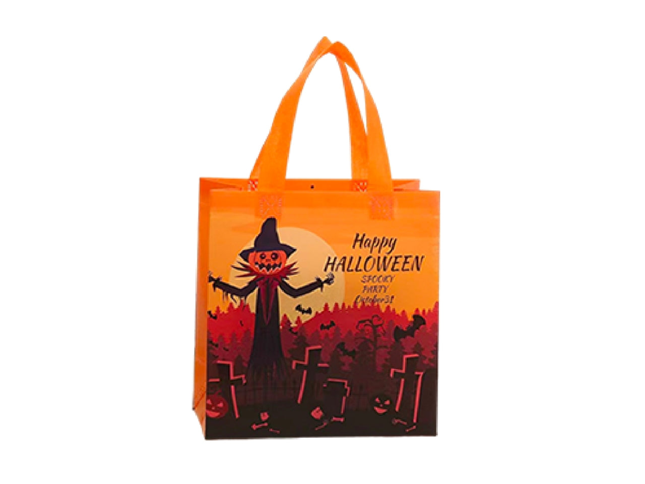 Shopper in tessuto plastificato riutilizzabile halloween 23x22x11cm