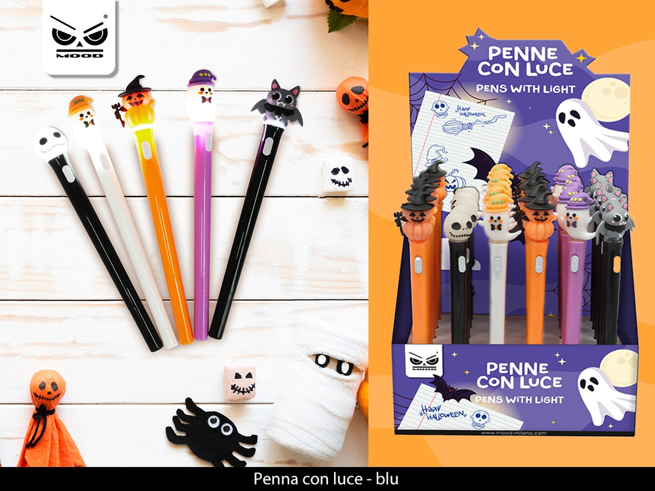Penna con luce halloween