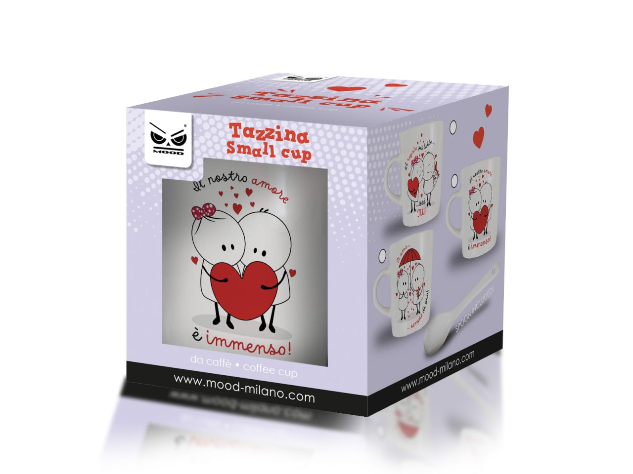 Tazzina da caffe con cucchiaino scratch love