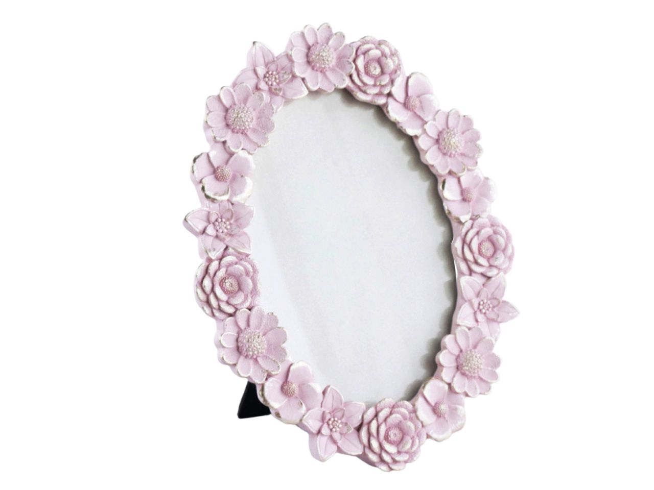 Cornice portafoto rosa 13x18cm in resina