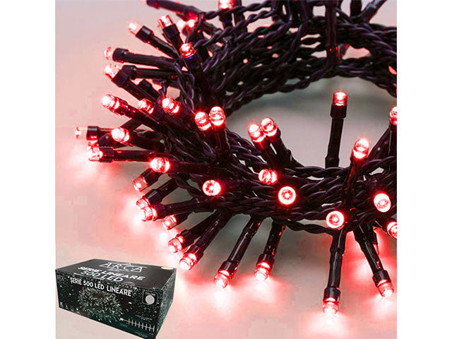 Catena luci 500led rossa uso esterno 54096