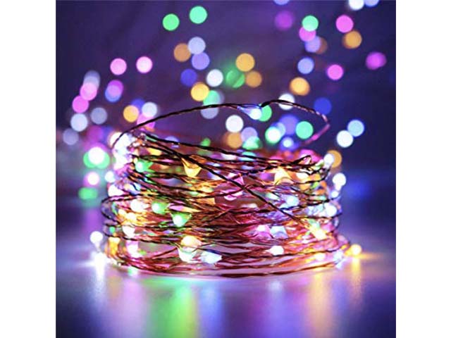 Catena filo rame 500led multicolor uso esterno