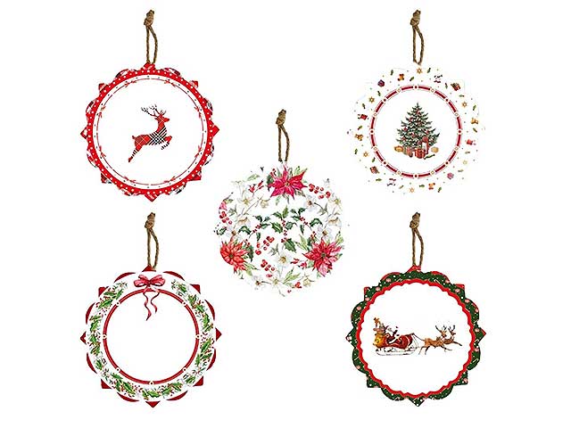 Sotto pentola quadretto stella misura 20cm con decorazioni natalizie
