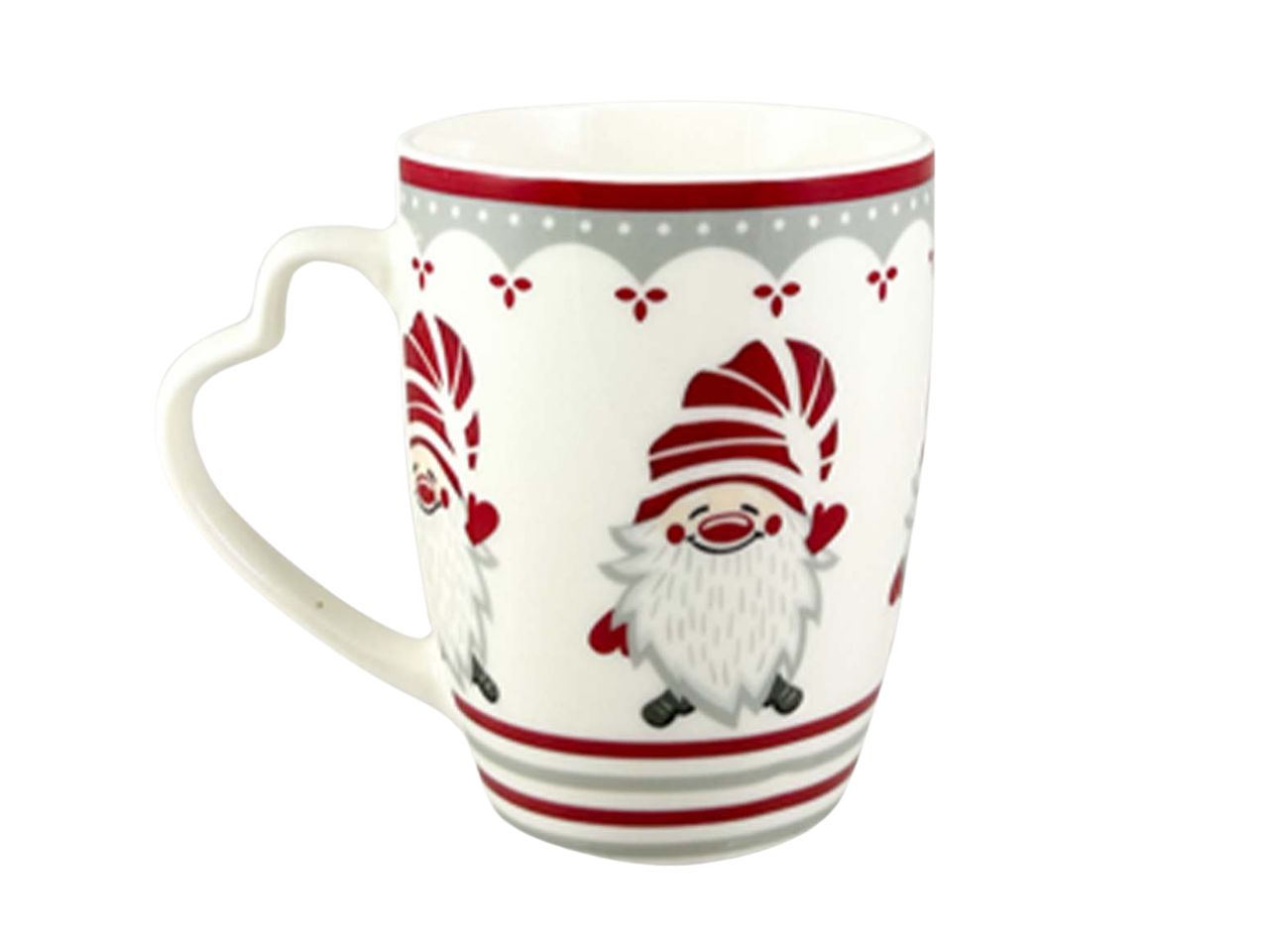 Tazza mug natalizie in ceramica multicolor 34 cl 10,5x8 cm - Arca