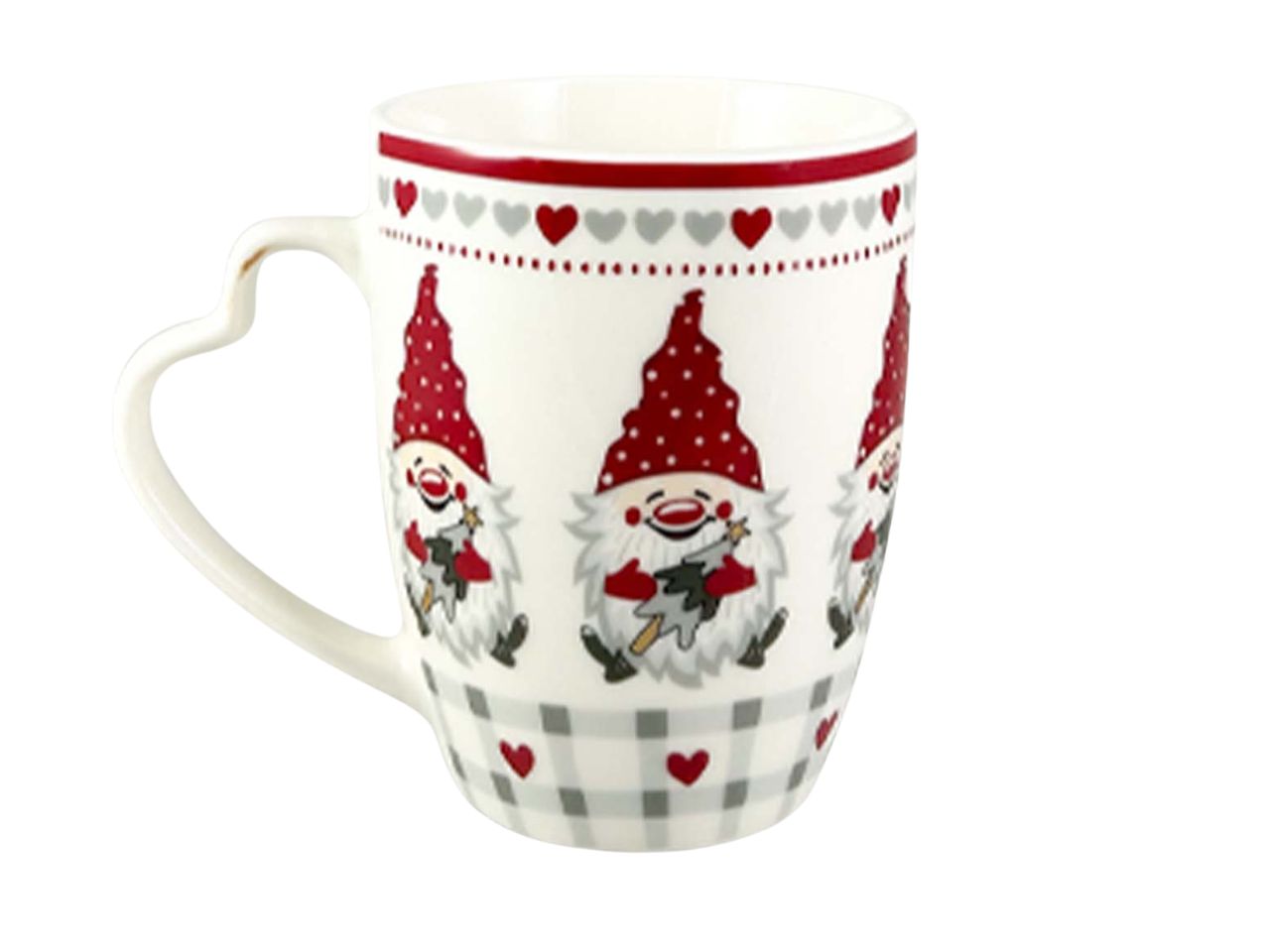 Tazza mug natalizie in ceramica multicolor 34 cl 10,5x8 cm - Arca