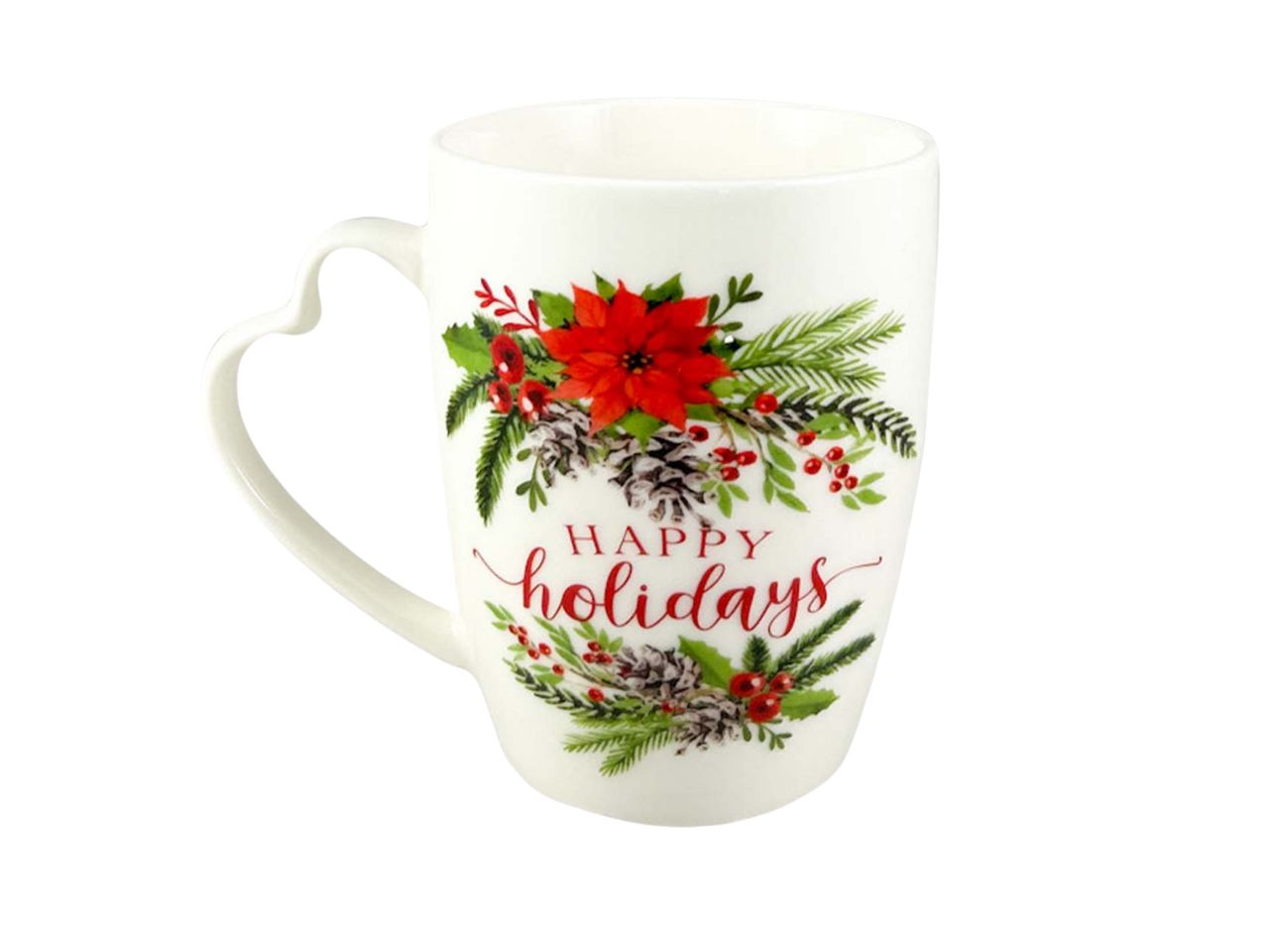 Tazza mug natalizie in ceramica multicolor 34 cl 10,5x8 cm - Arca