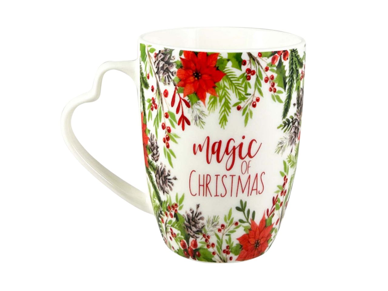 Tazza mug natalizie in ceramica multicolor 34 cl 10,5x8 cm - Arca