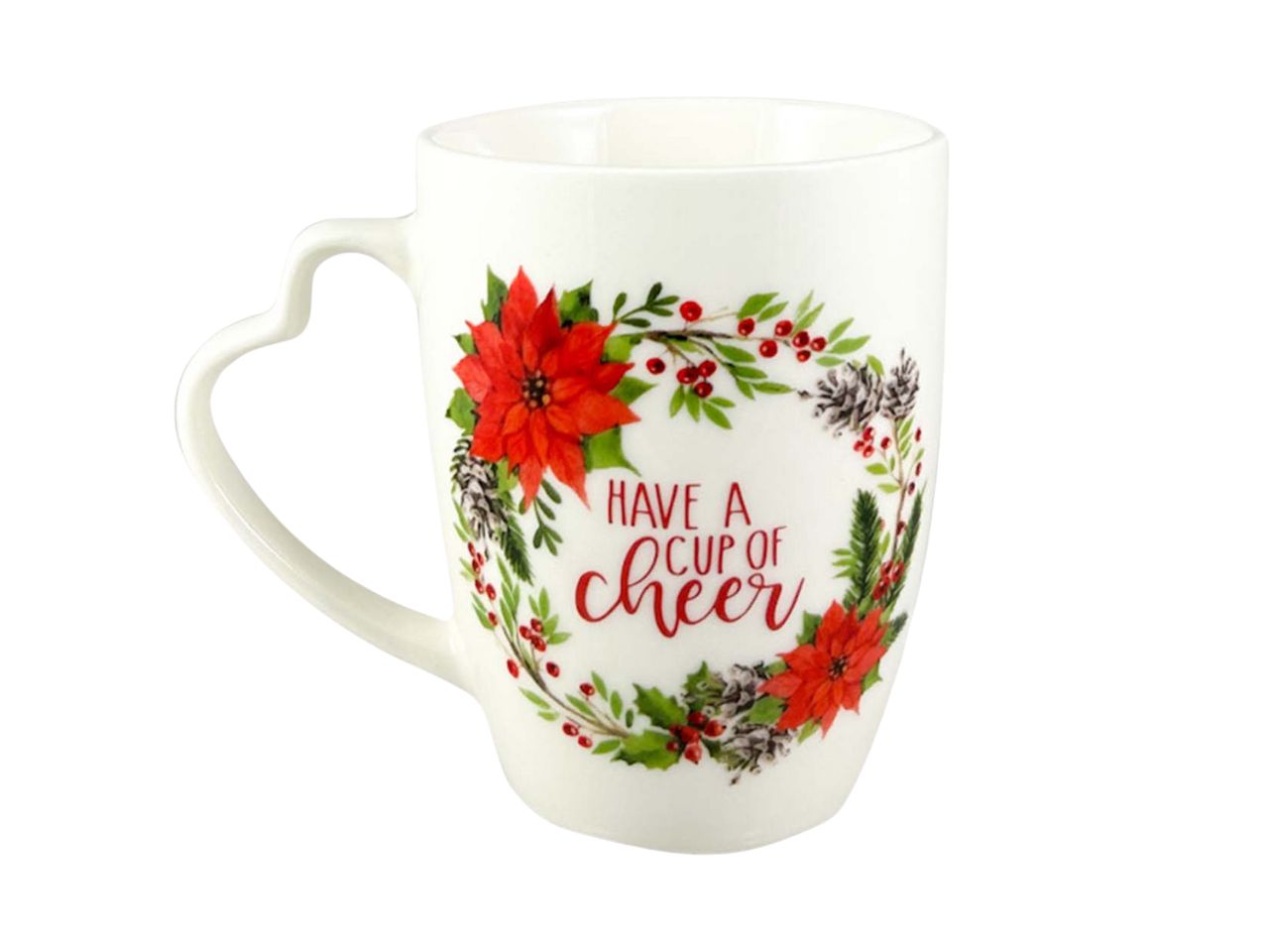 Tazza mug natalizie in ceramica multicolor 34 cl 10,5x8 cm - Arca