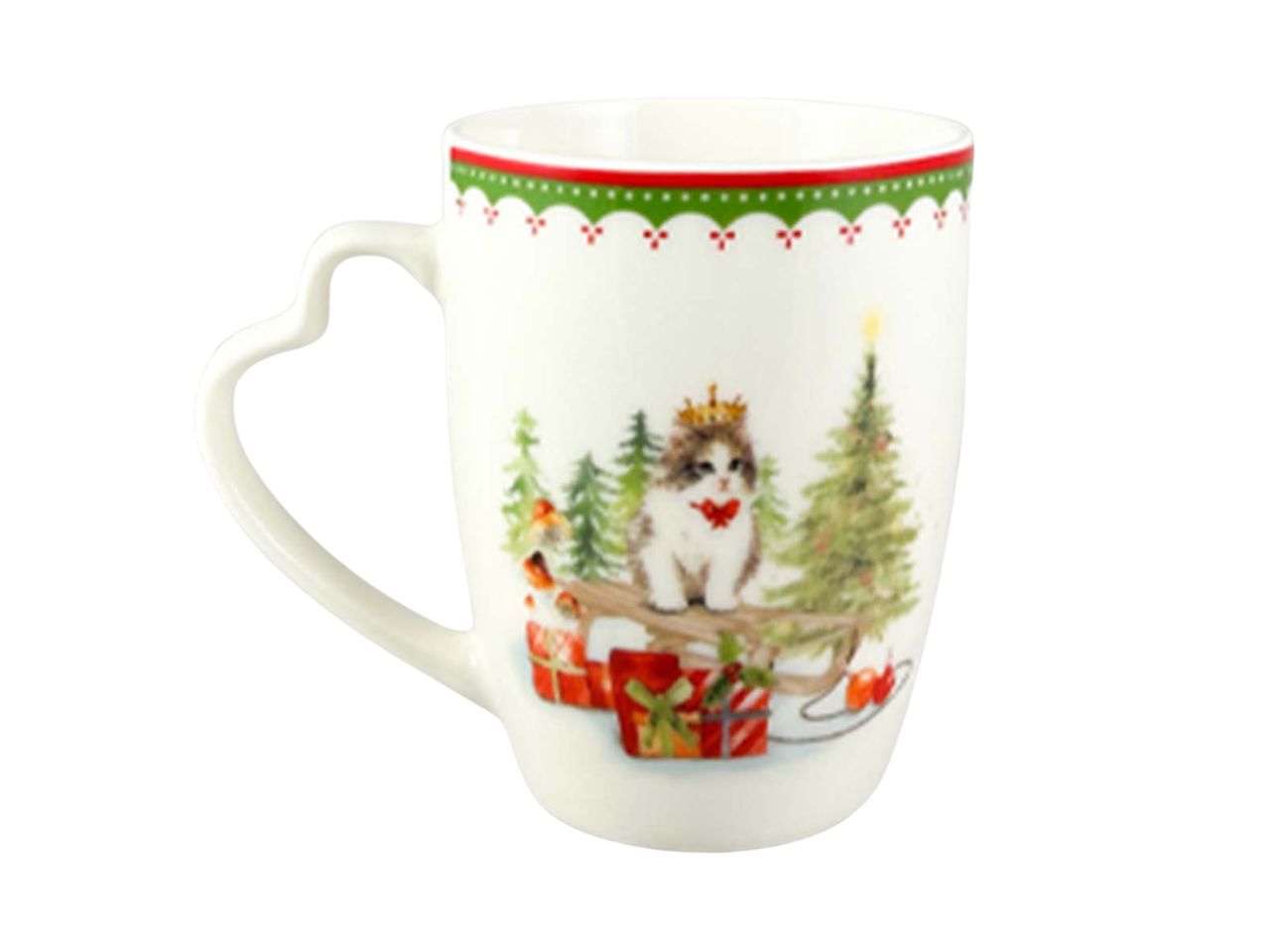 Tazza mug natalizie in ceramica multicolor 34 cl 10,5x8 cm - Arca