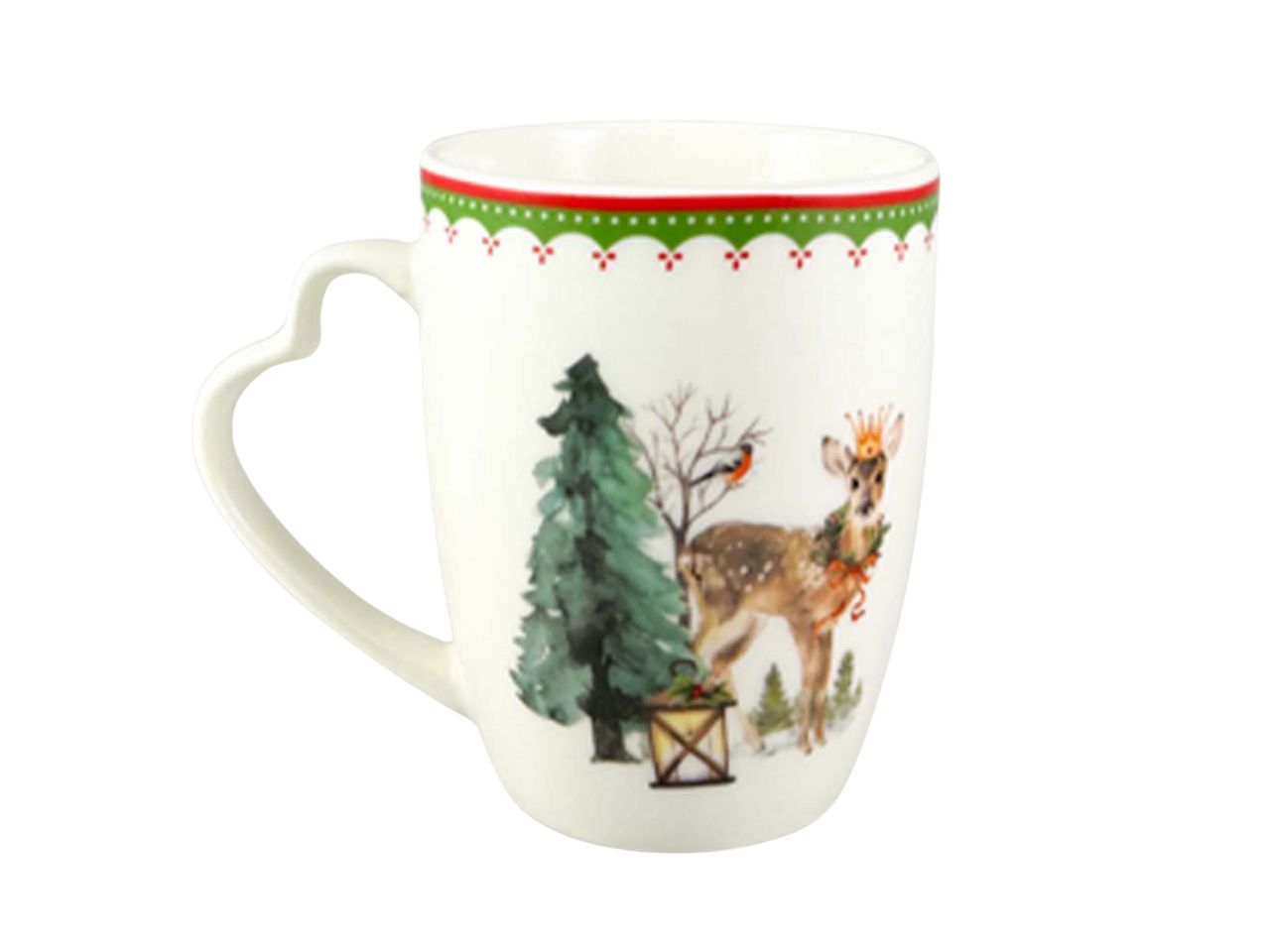 Tazza mug natalizie in ceramica multicolor 34 cl 10,5x8 cm - Arca