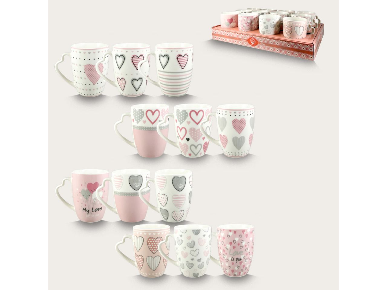 Tazza mug 34cl modelli assortiti