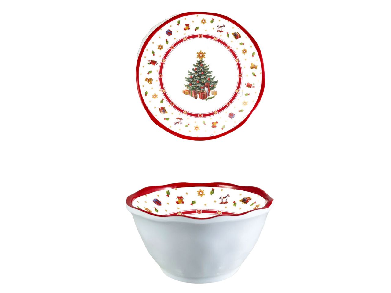 Ciotola linea christmas tree misura 12cm in melamina
