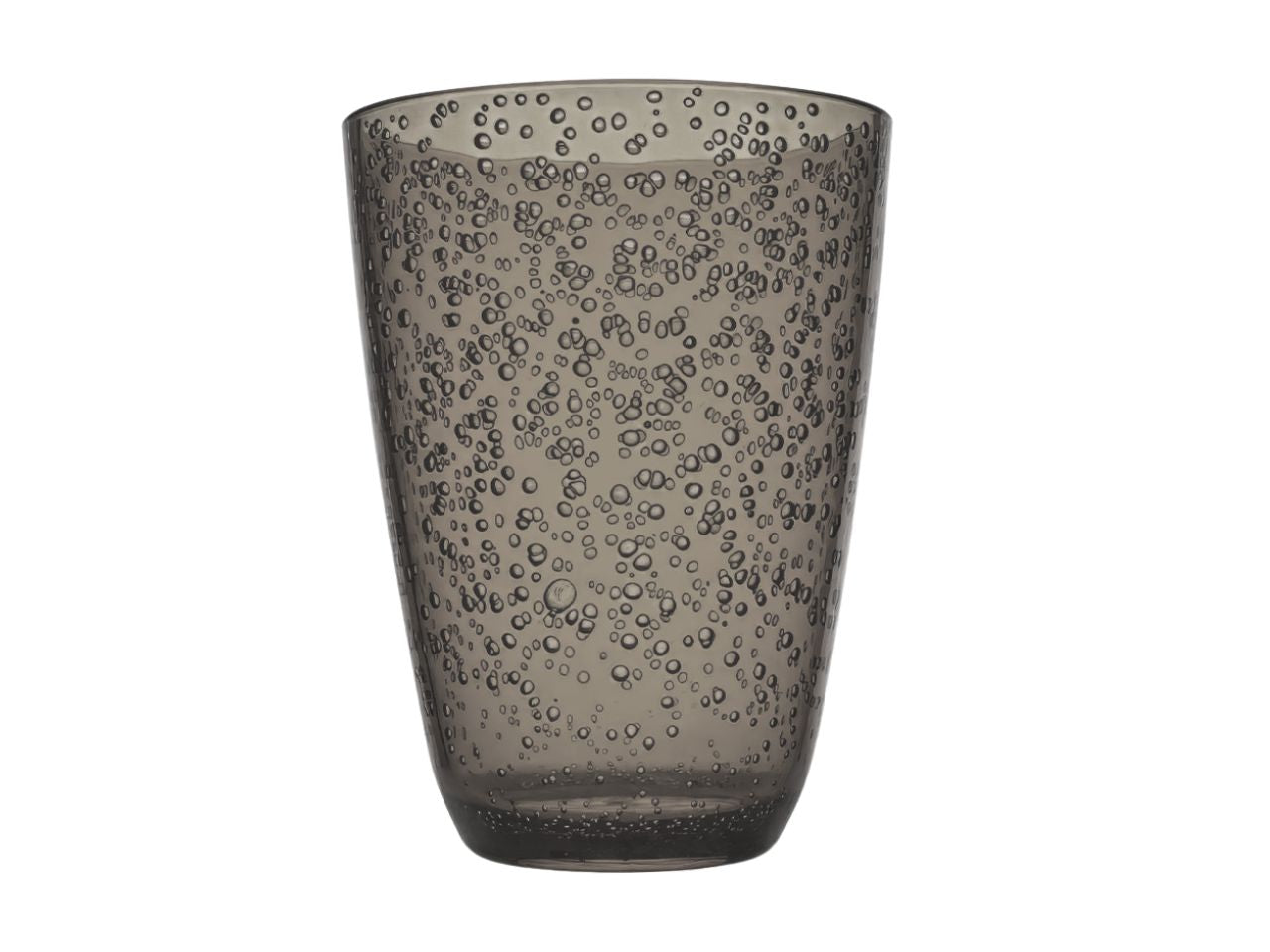 Bicchiere acqua in plastica decoro bolle colore grigio trasparente, stile Contemporaneo - 8.5x11.5cm - ARCA