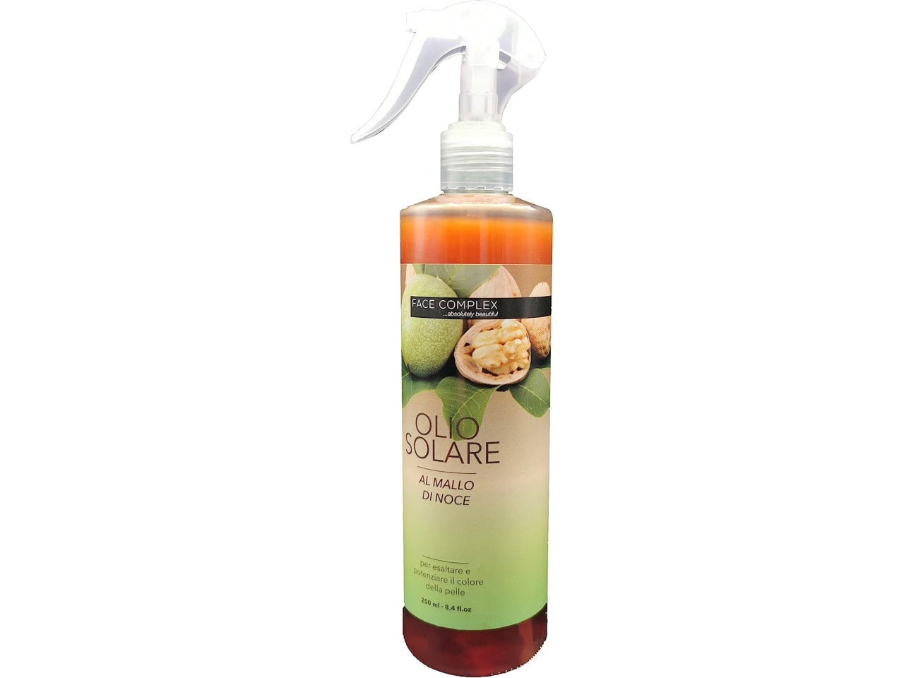 Face complex olio solare spray al mallo di noce formato da 250ml