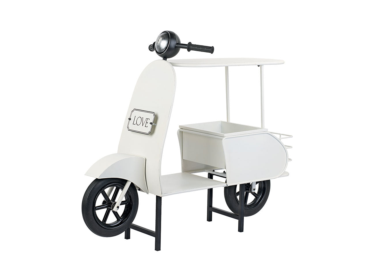 Scooter metallo bianco/nero