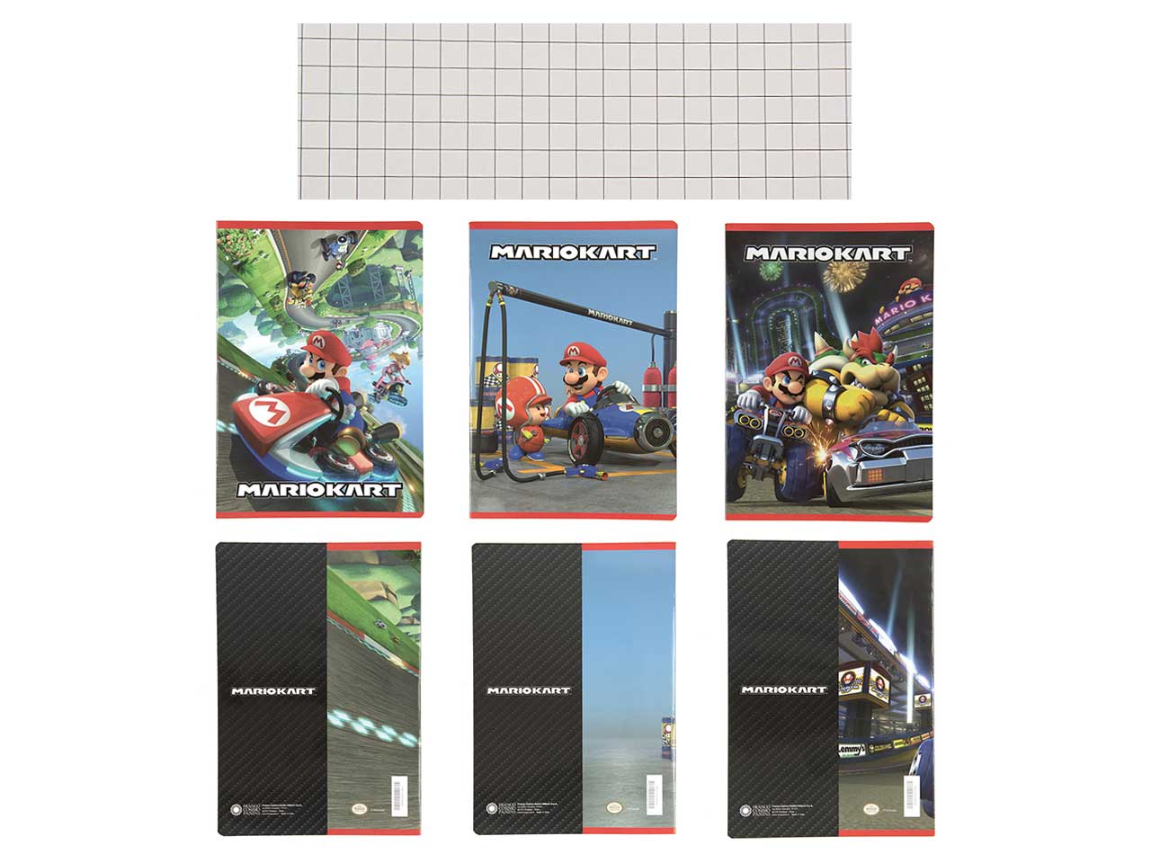 Mariokart quaderno maxi rigatura 5mm - assortiti