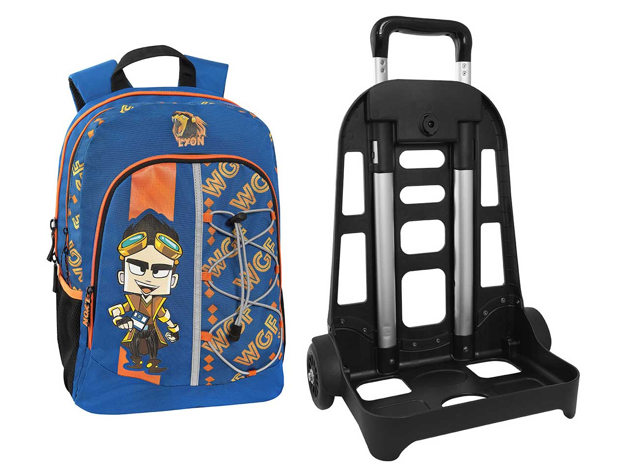 Lyon gamer zaino organizzato con trolley staccabile