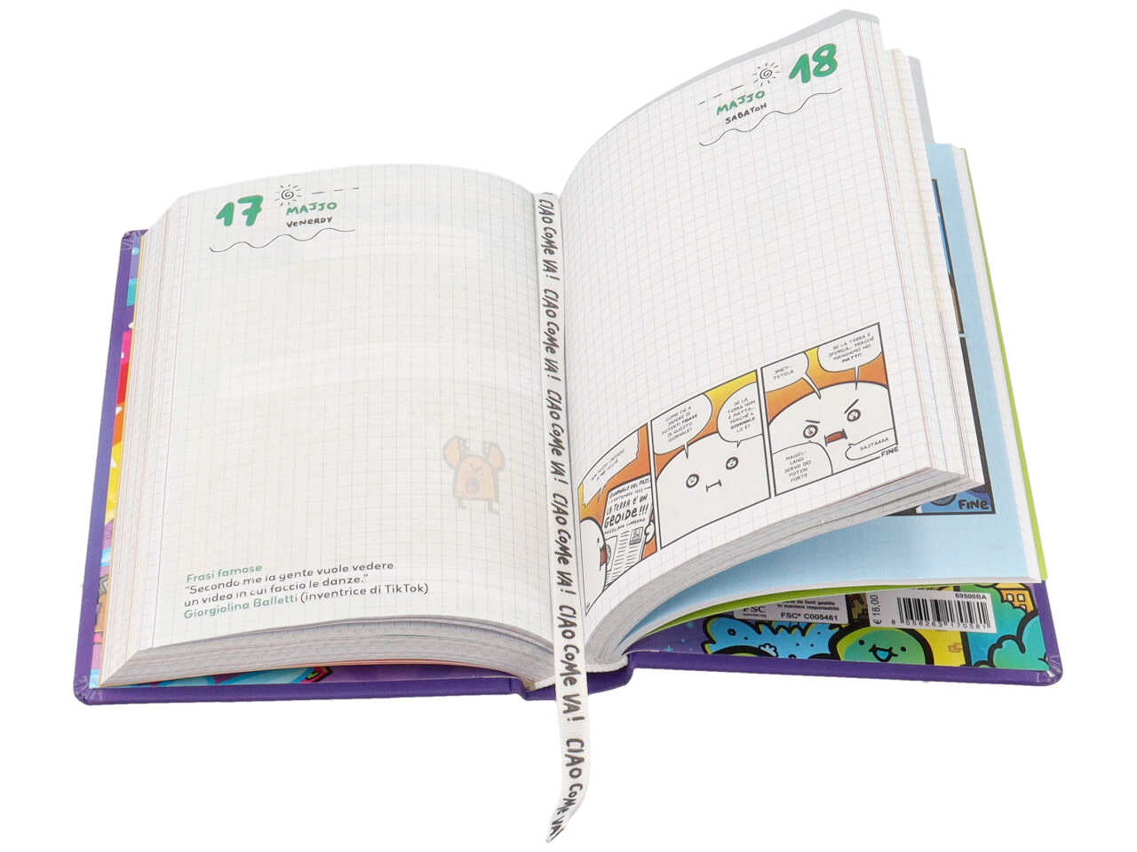 Comix agenda scottecs by sio 16 mesi medium formato 12x16,5cm con 512 pagine a colori