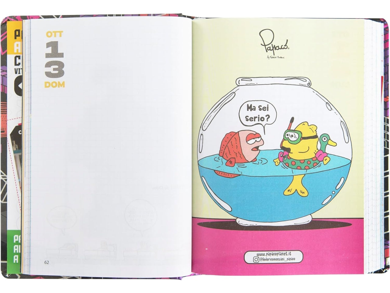 Diario scuola Comix Flash rosa formato standard copertina rigida, anno 2024/25, 13x17,8 cm