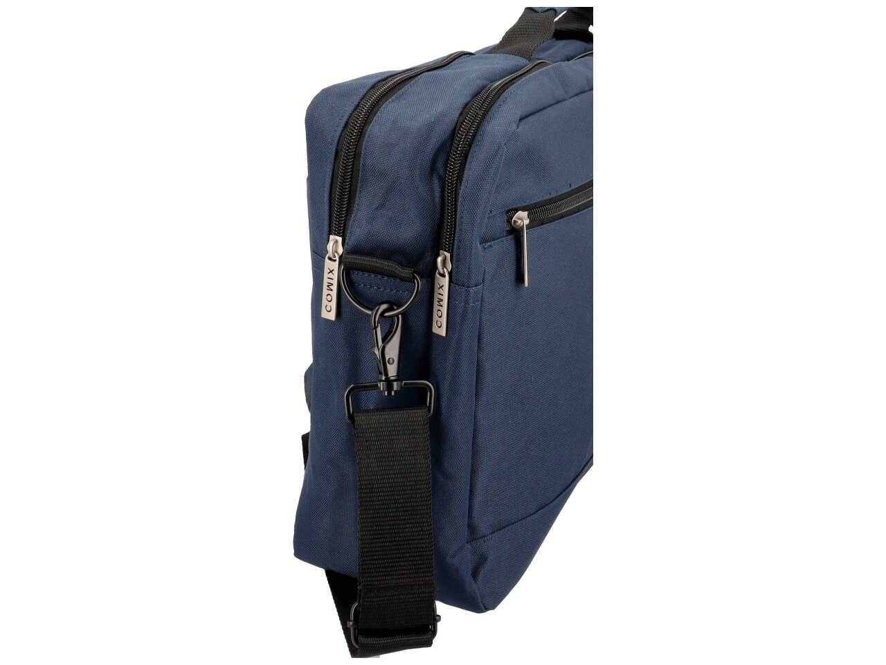 Tracolla Comix porta pc in tessuto monocolore blu, 38x38x13 cm