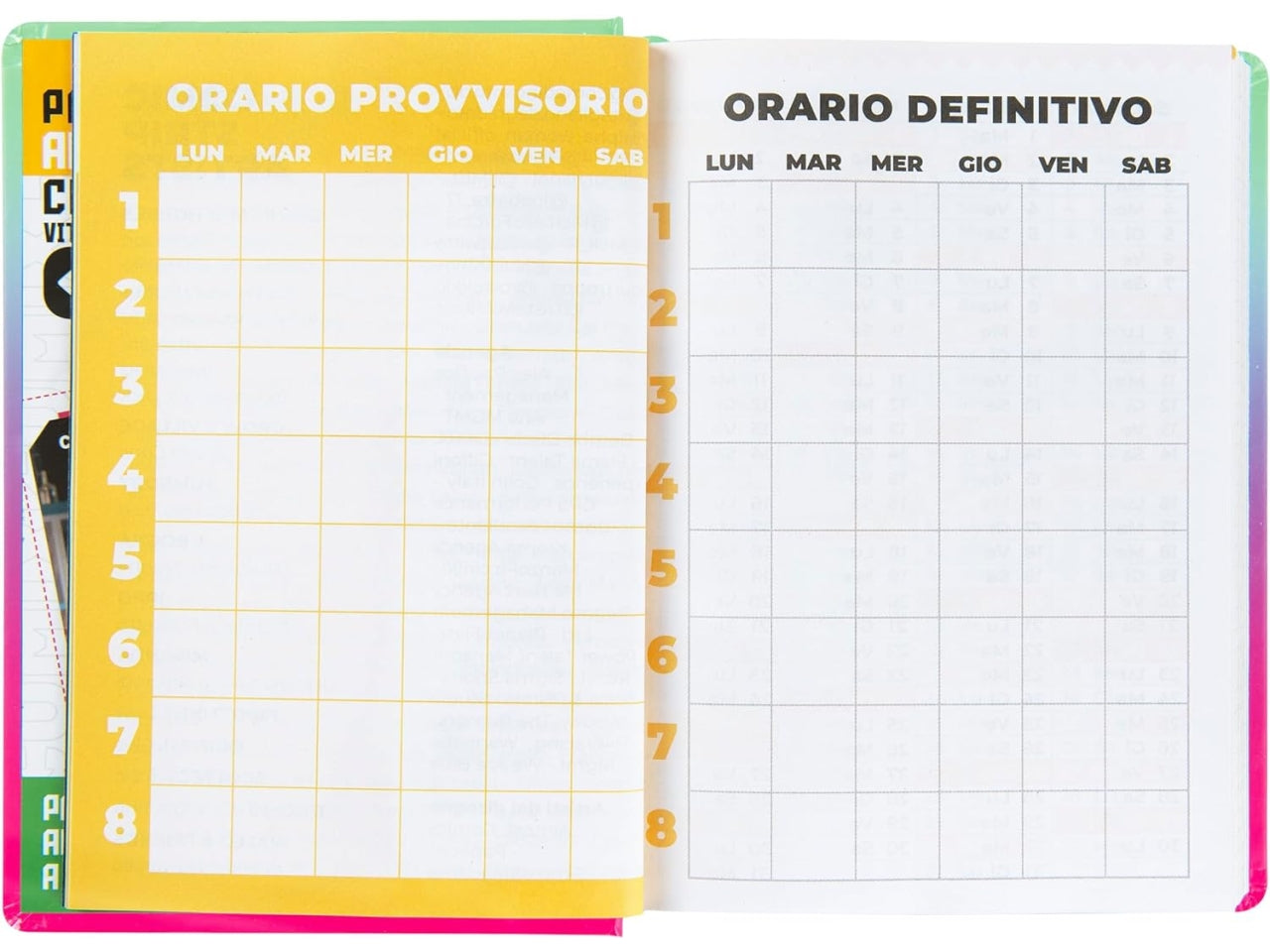 Diario agenda Comix mini 16 mesi con copertina rigida sfumata, anno 2024/25, 11x15,3 cm
