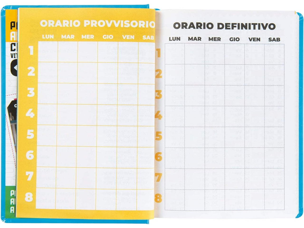 Diario agenda Comix mignon 16 mesi con copertina rigida, azzurro, anno 2024/25, 9x12,5 cm