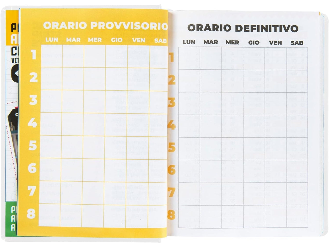 Diario agenda Comix mignon 16 mesi con copertina rigida, bianco, anno 2024/25, 9x12,5 cm